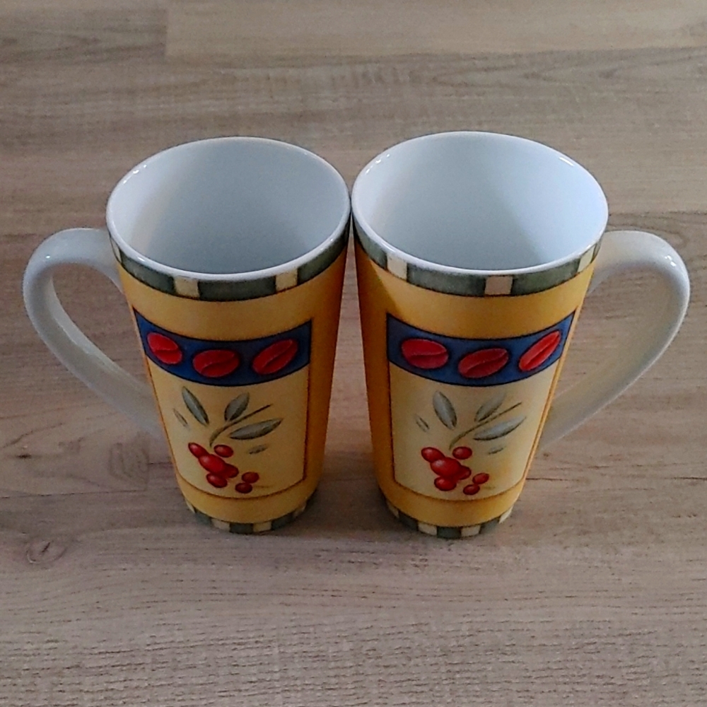 Two 12oz Coffee Mu Msc Joie De Vivre